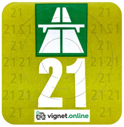 Exemple de vignette de taxe routière suisse