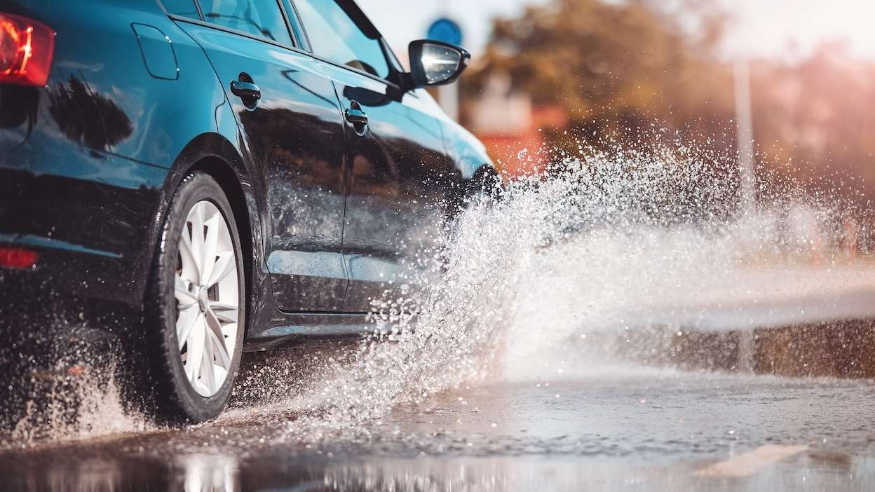 conduire sous la pluie
